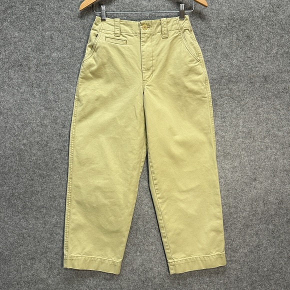 Madewell Pants - Madewell Relaxed Chino Pants Womens Size 0 100% Cotton Pale Lichen Color EUC